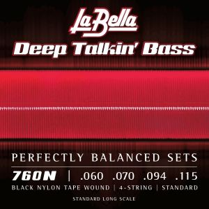 JUEGO DE CUERDAS PARA BAJO DEEP TALKIN´BLACK NYLON STANDARD 
