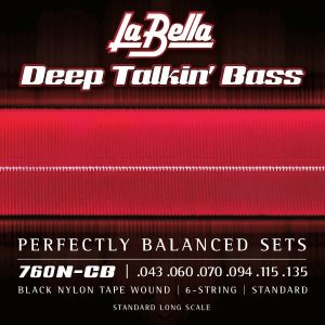JUEGO DE CUERDAS PARA BAJO DEEP TALKIN´BLACK NYLON 6 CUERDAS