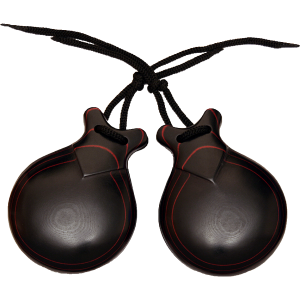 CASTAÑUELAS JALE FIBRA NEGRA VETA ROJA Nº8