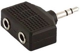ADAPTADOR DUAL MINIJACK STEREO 3,5 MM HEMBRA X 2 - MINIJACK STEREO 3,5 MM A107