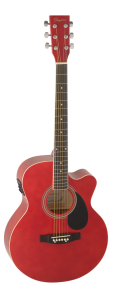 GUITARRA ACÚSTICA ELECTRIFICADA DAYTONA A401CERD ROJA