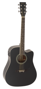 GUITARRA ACÚSTICA DAYTONA A411CE ELECTRIFICADA NEGRA 