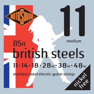 JUEGO DE CUERDAS ROTOSOUND PARA GUITARRA ELÉCTRICA BRITISH STEELS 11-48 