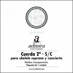  2ª CUERDA ADMIRA PARA UKELELE SOPRANO/CONCIERTO NAILON CA502UKSC