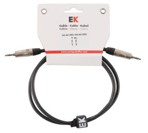CABLE EK AUDIO MINI JACK STEREO - MINI JACK STEREO METÁLICO 1 M