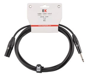 CABLE EK AUDIO PARA MICRÓFONO JACK - XLR MACHO 3 M