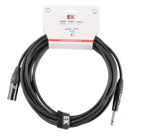 CABLE EK AUDIO PARA MICRÓFONO JACK - XLR MACHO 6 M
