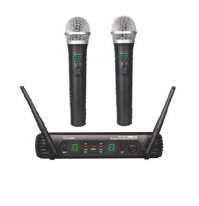 DOS MICRÓFONOS INALÁMBRICOS DE MANO EK UHF 