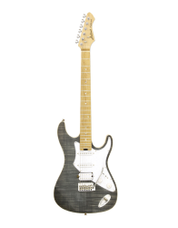 GUITARRA ELÉCTRICA ARIA ST 714-MK2-FULLERTON NEGRA TRANSLÚCIDA
