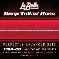 JUEGO DE CUERDAS PARA BAJO DEEP TALKIN´BLACK NYLON 6 CUERDAS