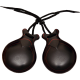 CASTAÑUELAS JALE FIBRA NEGRA VETA ROJA Nº8