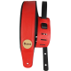 CORREA BASSO PARA GUITARRA Y BAJO SERIE CUERO ROJA