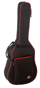 FUNDA EK PARA GUITARRA ACÚSTICA DE 10mm ROJA 