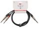 CABLE EK AUDIO JACK STEREO - JACK MONO X 2 METÁLICO 1,5 M