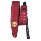 CORREA BASSO PARA GUITARRA Y BAJO SERIE CUERO ROJO FLOREADO