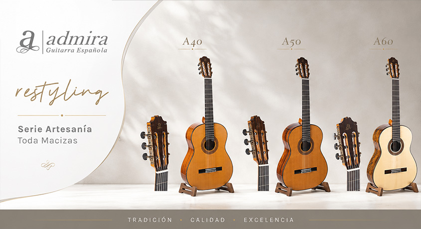 Novedad. Restyling guitarras admira A40, A50, A60 Serie Artesanía