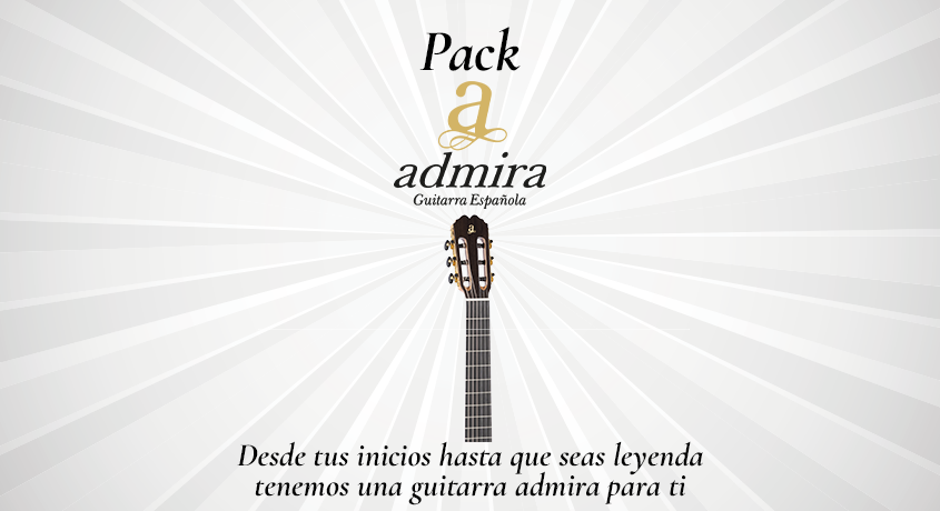 Pack guitarra clásica española admira. Nivel iniciación. Todo lo que necesitas para aprender a tocar la guitarra
