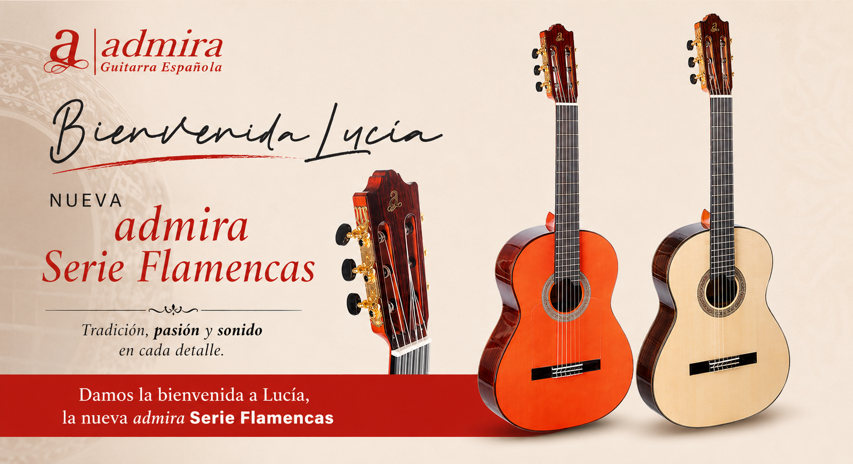 Novedad. Nueva guitarra Admira Lucía, Serie Flamencas